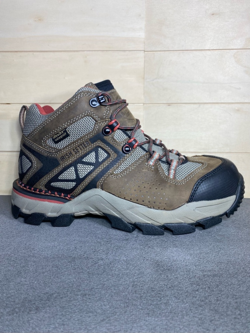 Red Wing Irish Setter Crosby Safety Toe Work Boots Women's Size 9 B Shoes Brown